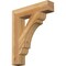 Ekena Millwork Olympic Block Rough Sawn Bracket, Western Red Cedar, 4"W x 20"D x 24"H BKT04X20X24OLY05RWR - alternate 1